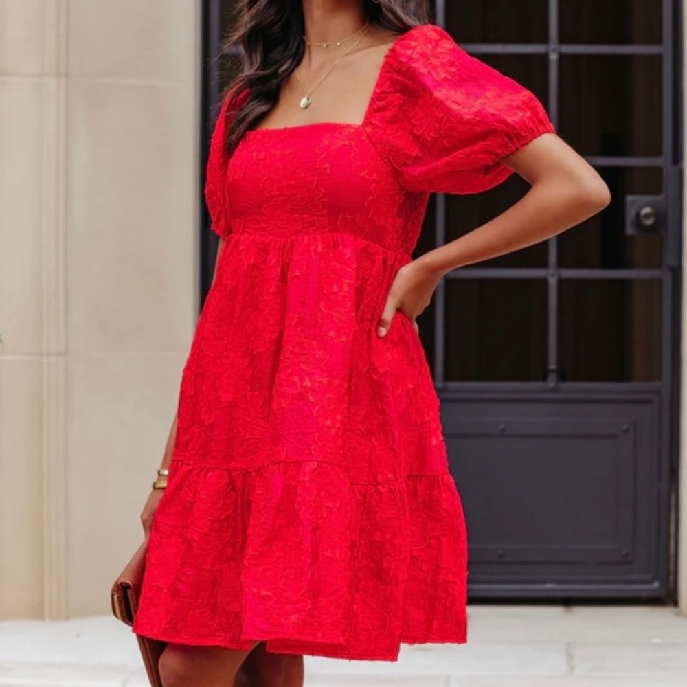 Vici Red Babydoll Dress
